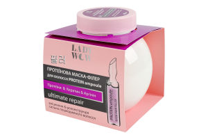 Маска-філер для волосся протеїнова Ultimate repair Protein ampoule Lady Wow 480мл