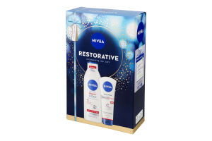 Набір косметичний Лосьйон для тіла Відновлення та догляд 250мл + Крем для рук SOS 3в1 100мл Restorative Nivea 2шт