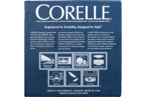 Corelle Livingware Durable Glass Dinnerware Winter Frost White - 16 CT