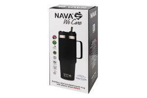 Термочашка 900мл темно-синя з ручкою Nava