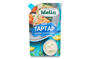 Соус майонезний з овочами та прянощами Тартар Idelia д/п 180г