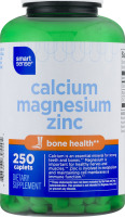 Smart Sense Calcium Magnesium Zinc Dietary Supplement Caplets - 250 CT