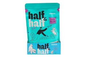 Корм влажный полнорационный для взрослых собак с уткой в соусе Duck recipe Premium Half&Half д/п 100г