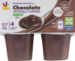 Ahold Pudding Snacks Chocolate Fat Free - 4 CT