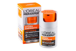 Крем для ухода за кожей лица увлажняющий Hydra energetic Men Expert L'Oreal Paris 50мл