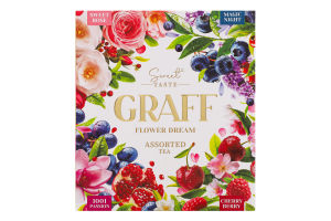 Набір чаю Квіткова мрія чорний та трав'яний 4види 32*1,5г Graff