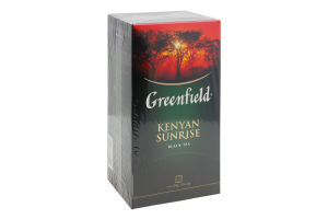 Чай чорний байховий дрібний Kenyan sunrise Greenfield к/у 25х2г