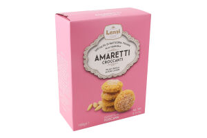 Печенье хрустящее с миндалем Amaretti Lenzi к/у 100г