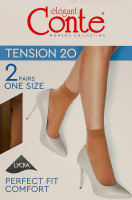 Шкарпетки жіночі Conte elegant Tension 20den 23-25 bronz 2пари