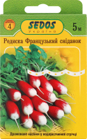 Насіння Редис Французький сніданок дражоване на стрічці 5м 2г Седос