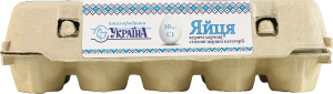 Яйця курячі харчові столові C1 Птахофабрика Україна к/у 10шт