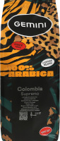 Кофе натуральный жареный в зернах Supremo Colombia Gemini в/с м/у 1кг