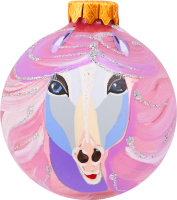 Прикраса ялинкова Куля Символ року ручна роб 80мм