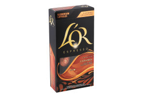 Кофе натуральный жареный молотый ароматизированный в капсулах Карамель Espresso L'OR к/у 52г