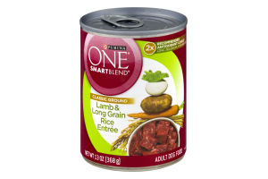 Purina One SmartBlend Adult Dog Food Classic Ground Lamb & Long Grain Rice Entree
