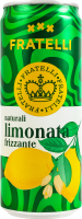 Напій безалкогольний сильногазований на добавках зі смаком лимону Фрізанте Naturali Limonata Fratelli з/б 330мл