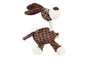 Іграшка-пищалка для собак з канатом 25х19см мікс