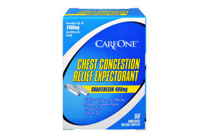 CareOne Chest Congestion Relief Expectorant Immediate Release Caplets - 50 CT