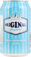 Напиток слабоалкогольный 0.33л 5.5% Gin&Grapefruit Long Drink Original Hartwall ж/б