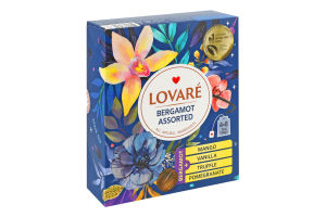Чай чорний Бергамот Асорті Lovare к/у 32х2г