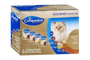 Companion Gormet Food For Cats Variety Pack - 12 CT