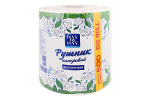 Полотенце бумажное 2-х слойное 500 отрывов Day by Day 1шт