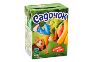 Напиток соковый с мякотью пастеризованный Мультифрукт Садочок т/п 200мл