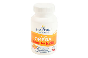 Добавка диетическая мягкие капсулы со вкусом натуральных фруктов Daily Omega Kids Nordic Naturals 30шт