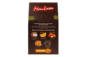 Печенье с апельсиновыми цукатами, медом, миндалем и кокосом безглютеновое Шоколадное Флорентини MonLasa к/у 120г