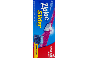 Ziploc Slider Bags Storage Quart - 42 CT