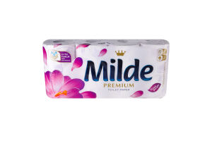 Бумага туалетная 3-х слойная Relax purple Premium Milde 8шт