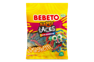 Конфеты жевательные Радуга Спагетти Bebeto м/у 80г