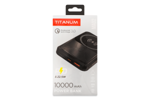 Повербанк з бездротовою зарядкою 10000mAh 10Аг 22,5W Titanum