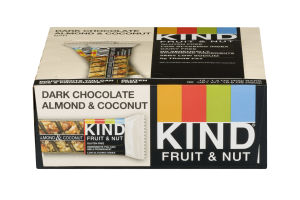 KIND Fruit & Nut Bars Dark Chocolate Almond & Coconut - 12 CT
