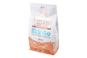 Корм сухий повнораціонний для котів з лососем Adult Natural superpremium Monge м/у 1.5кг