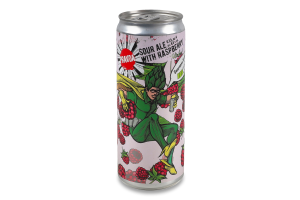 Пиво 0.33л 6.5% светлое нефильтрованное непастеризованное Sour аle with raspberry Pravda ж/б