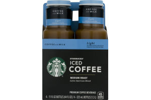 Starbucks Iced Coffee Medium Roast Coffee with Milk Light - 4 PK