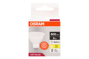 Лампа світлодіодна 8W 230V GU5.3 3000К LVMR1675 Осрам
