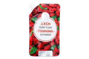 Джем плодово-ягідний пастеризований Малиновий 7 д/п 230г
