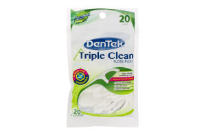 DenTek Triple Clean Floss Picks - 20 CT