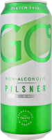Пиво 500мл 0.5% безалкогольное светлое фильтрованное пастеризованное GO Pilsner Svyturys ж/б