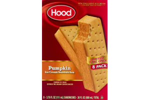 Hood Ice Cream Sandwiches Pumpkin - 8 CT