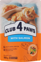 Корм д/дорослих котів Premium з лососем сухий 900г Club 4 Paws