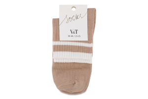 Шкарпетки жіночі Прага бежеві комфорт р.23-25 V&T