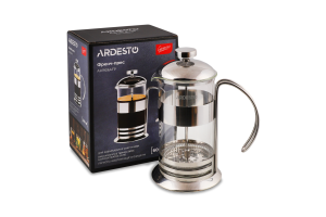 Френч-прес Gemini Asтi 600мл нержавіюча сталь/боросилікатне скло Ardesтo