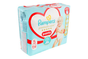 Підгузники-трусики для дітей 12-17кг 5 Premium Care Pampers 34шт