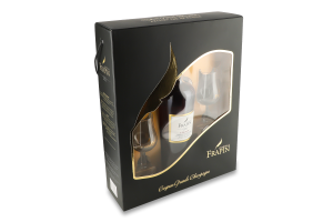 Набір Коньяк 1270 40% 0,7л+Бокал 130мл 2шт коробка Frapin