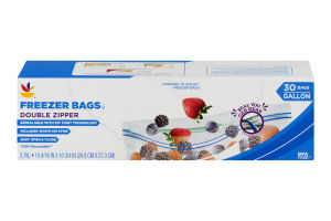 Ahold Freezer Bags Double Zipper - 30 CT