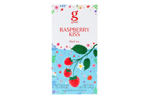 Чай черный байховый мелкий с ароматом малины Raspberry kiss G'tea! к/у 20х2г