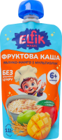 Каша фруктовая для детей от 6мес гомогенизированная стерилизованная Яблоко-манго-мультизлак Elfik Magic д/п 110г